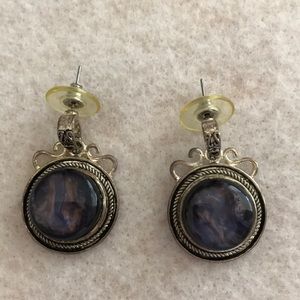 Purple stone earrings